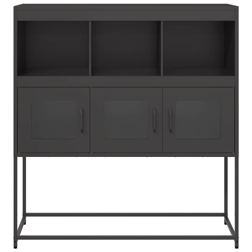 Buffet noir 100,5x39x107 cm acier laminé à froid - XIOS