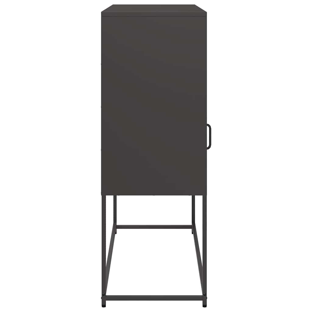 Buffet noir 100,5x39x107 cm acier laminé à froid - XIOS