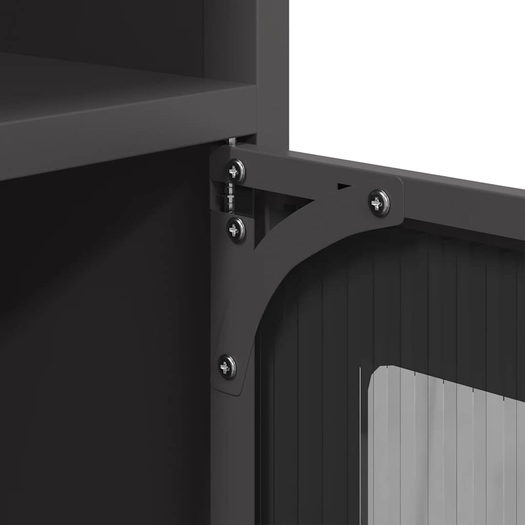 Buffet noir 100,5x39x107 cm acier laminé à froid - XIOS