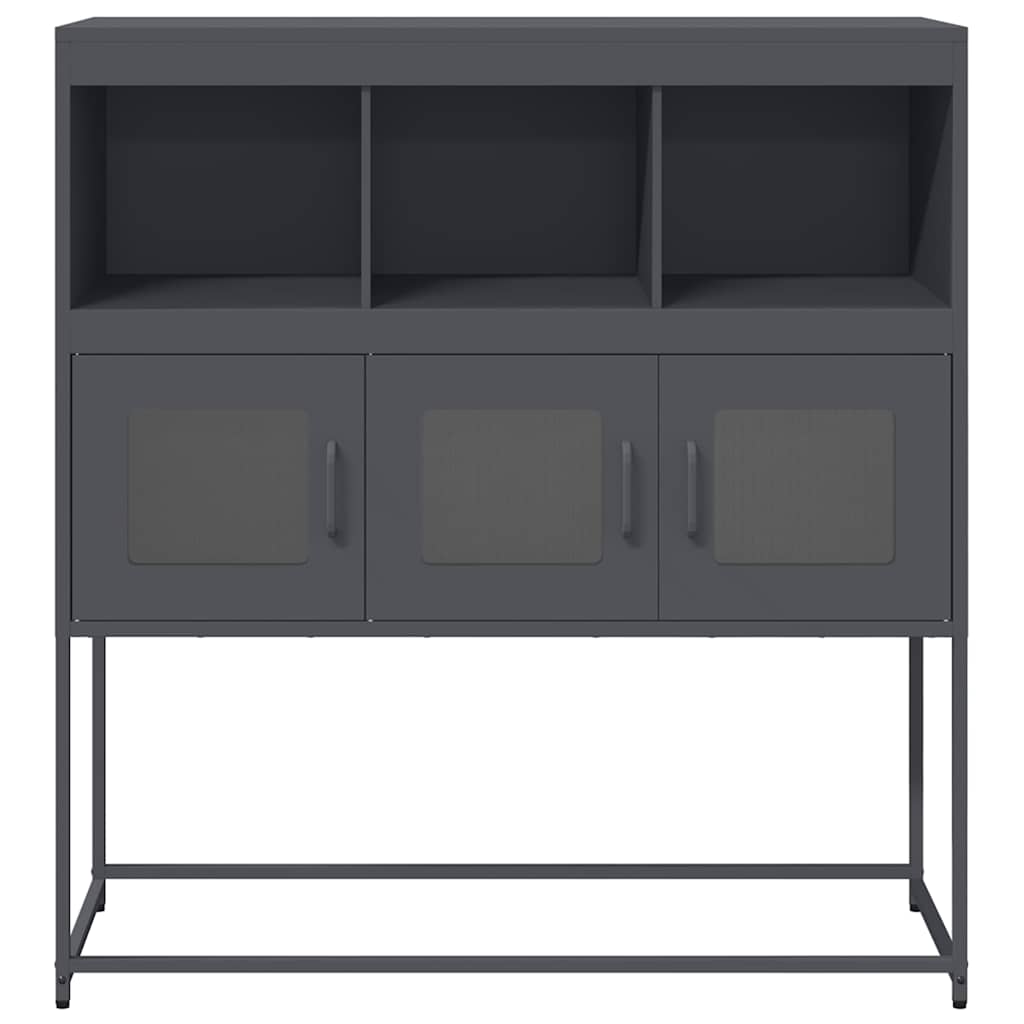 Buffet anthracite 100,5x39x107 cm acier laminé à froid - XIOS