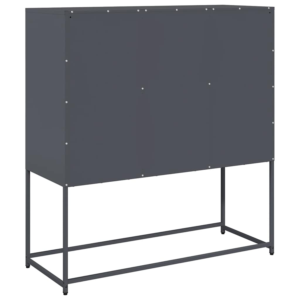 Buffet anthracite 100,5x39x107 cm acier laminé à froid - XIOS