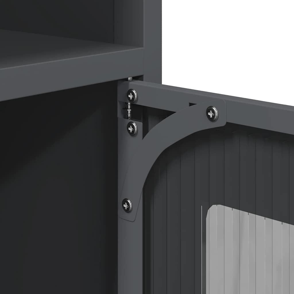 Buffet anthracite 100,5x39x107 cm acier laminé à froid - XIOS