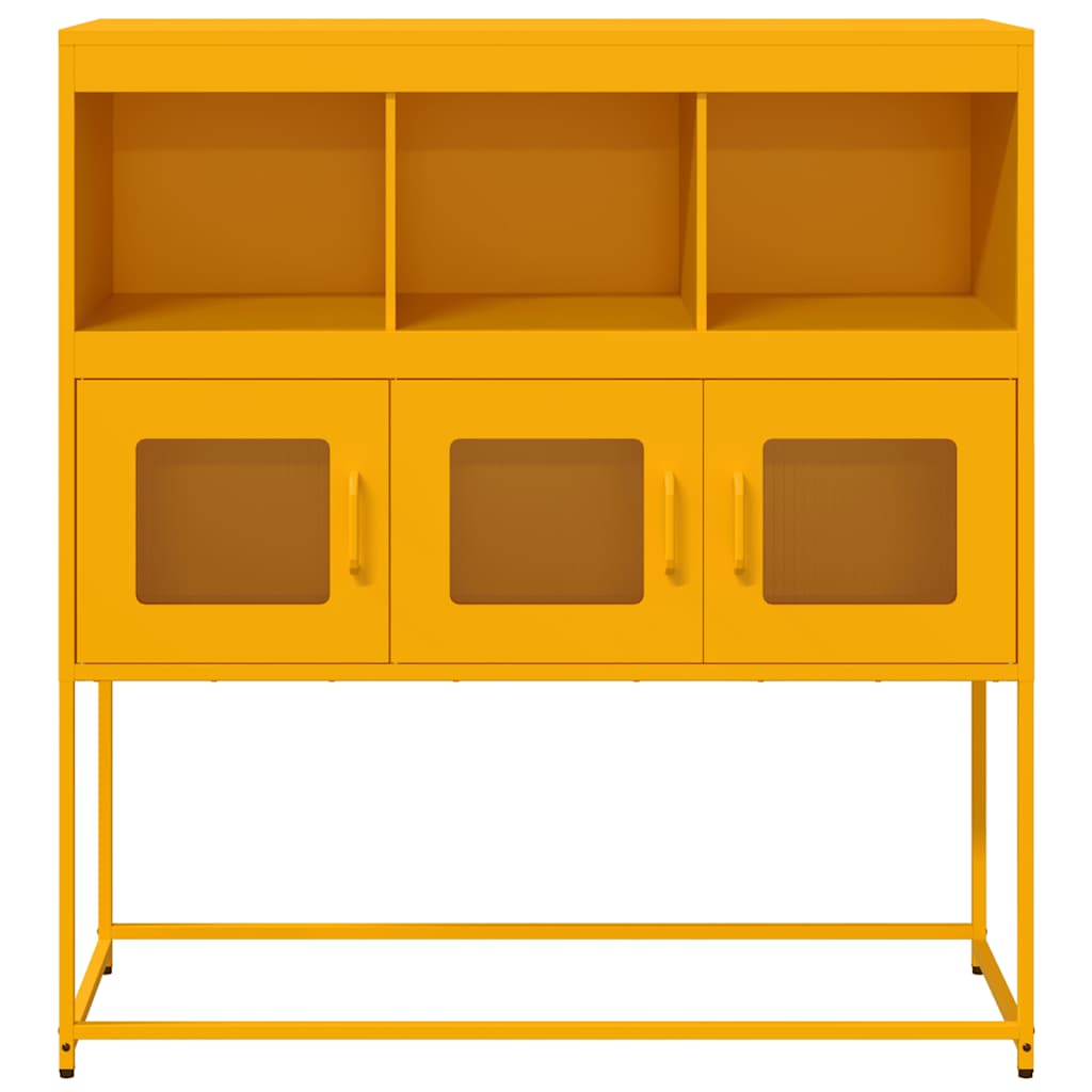 Buffet jaune moutarde 100,5x39x107 cm acier laminé à froid - XIOS