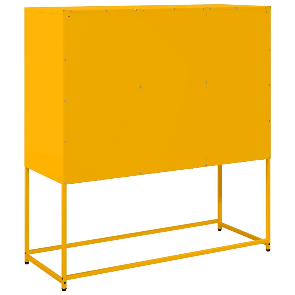 Buffet jaune moutarde 100,5x39x107 cm acier laminé à froid - XIOS
