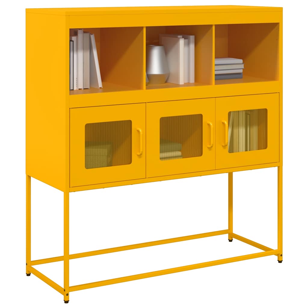 Buffet jaune moutarde 100,5x39x107 cm acier laminé à froid - XIOS