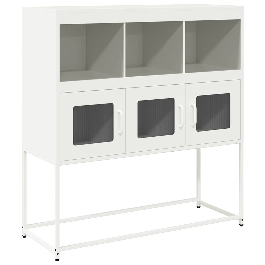 Buffet blanc 100,5x39x107 cm acier laminé à froid - XIOS