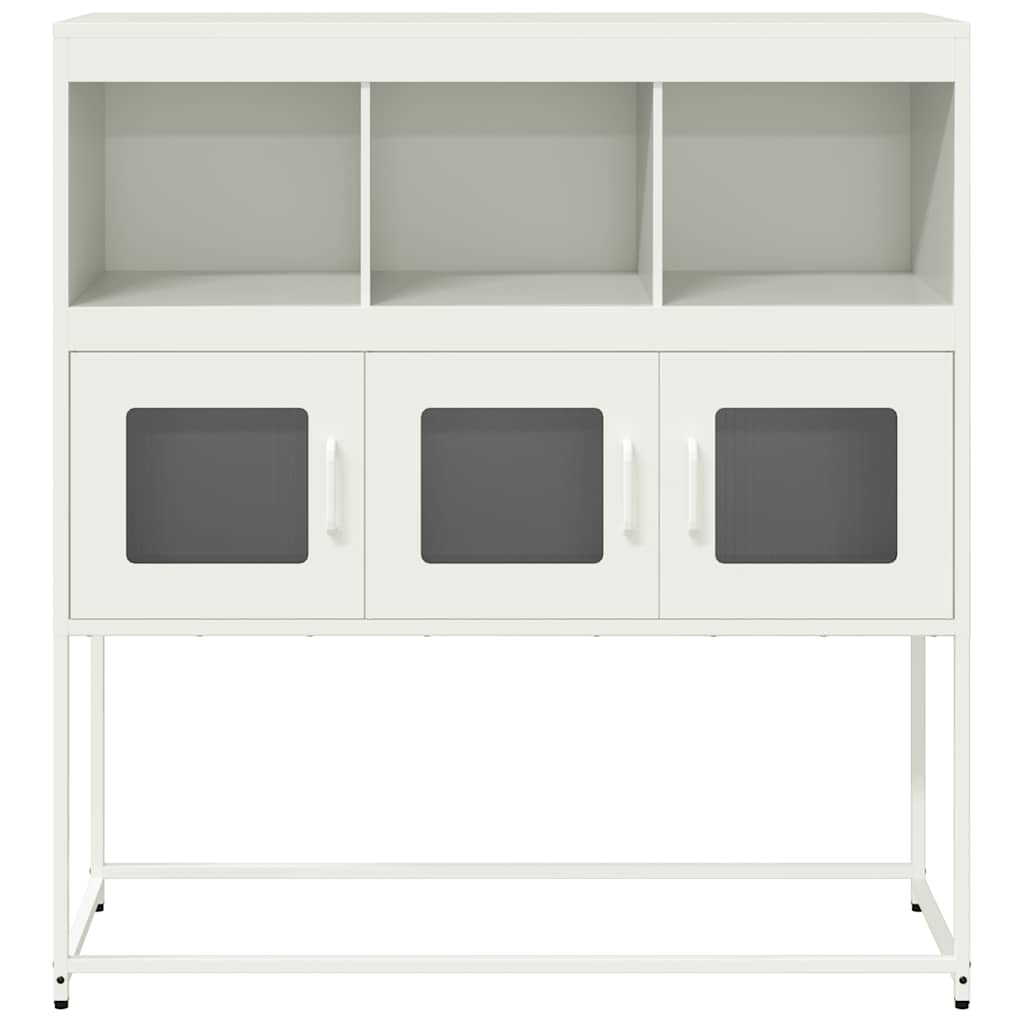 Buffet blanc 100,5x39x107 cm acier laminé à froid - XIOS