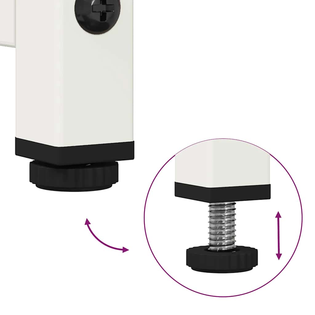 Buffet blanc 100,5x39x107 cm acier laminé à froid - XIOS