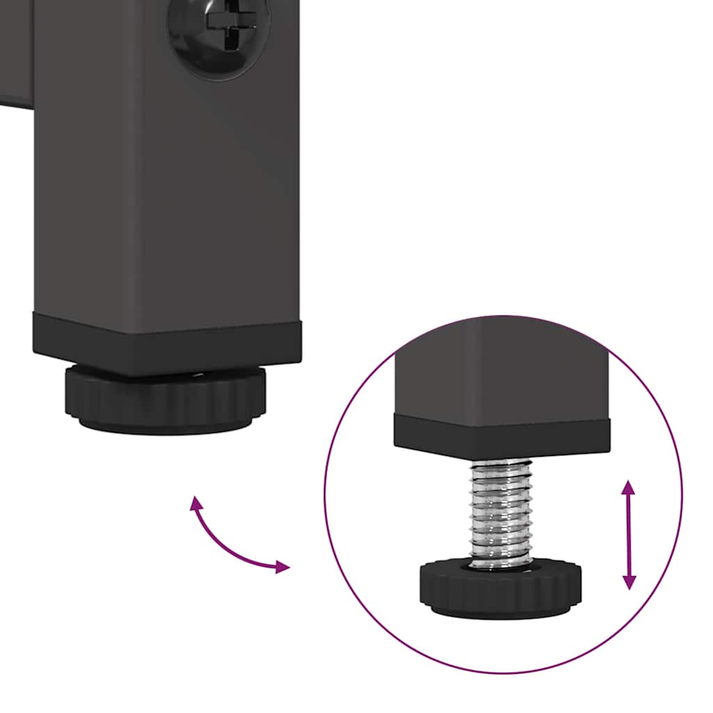 Buffet noir 100,5x39x107 cm acier laminé à froid - XIOS