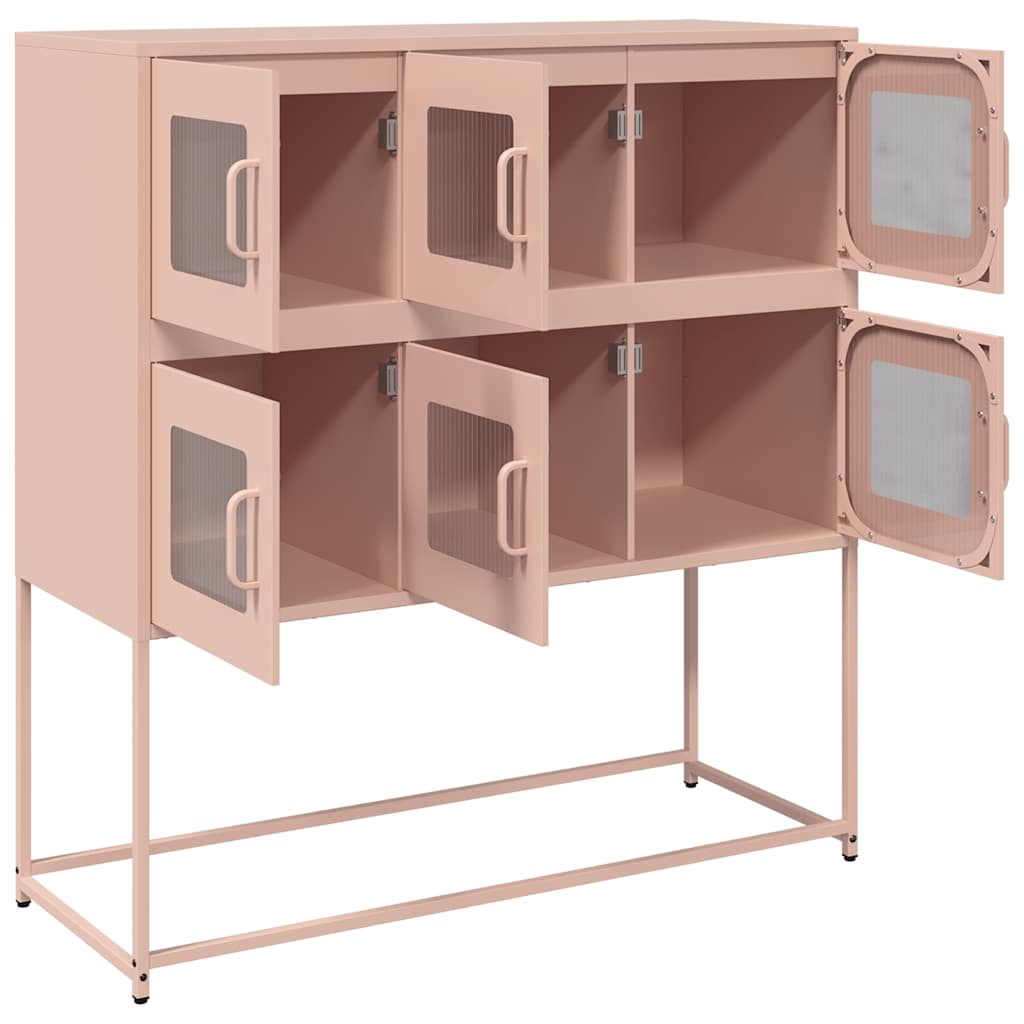 Buffet rose 100,5x39x107 cm acier laminé à froid - XIOS