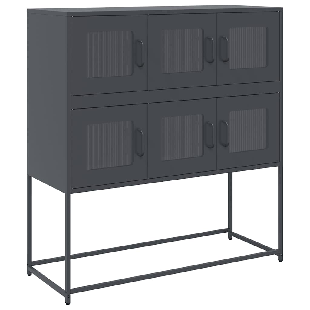 Buffet anthracite 100,5x39x107 cm acier laminé à froid - XIOS
