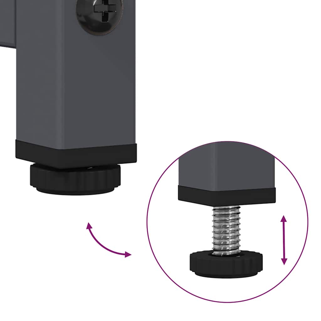 Buffet anthracite 100,5x39x107 cm acier laminé à froid - XIOS
