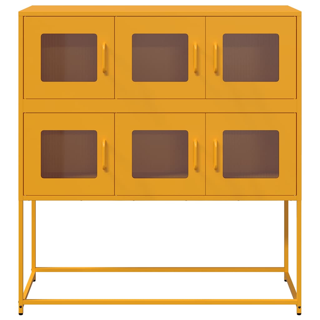 Buffet jaune moutarde 100,5x39x107 cm acier laminé à froid - XIOS