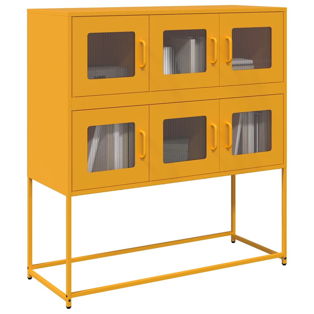 Buffet jaune moutarde 100,5x39x107 cm acier laminé à froid - XIOS