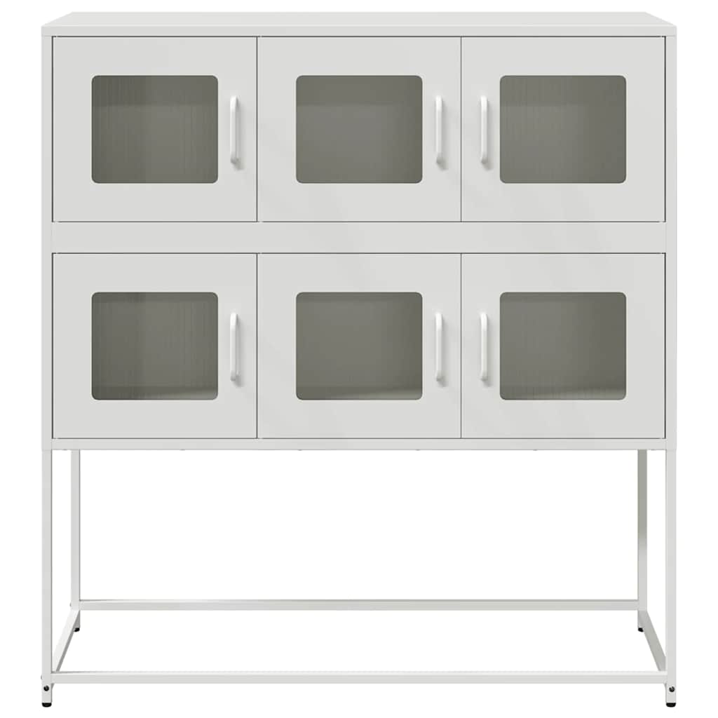 Buffet blanc 100,5x39x107 cm acier laminé à froid - XIOS