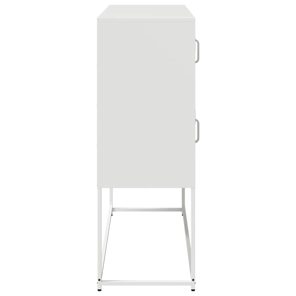 Buffet blanc 100,5x39x107 cm acier laminé à froid - XIOS