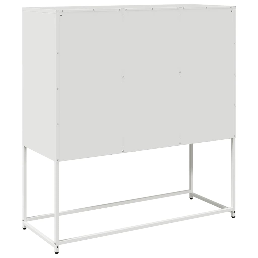 Buffet blanc 100,5x39x107 cm acier laminé à froid - XIOS