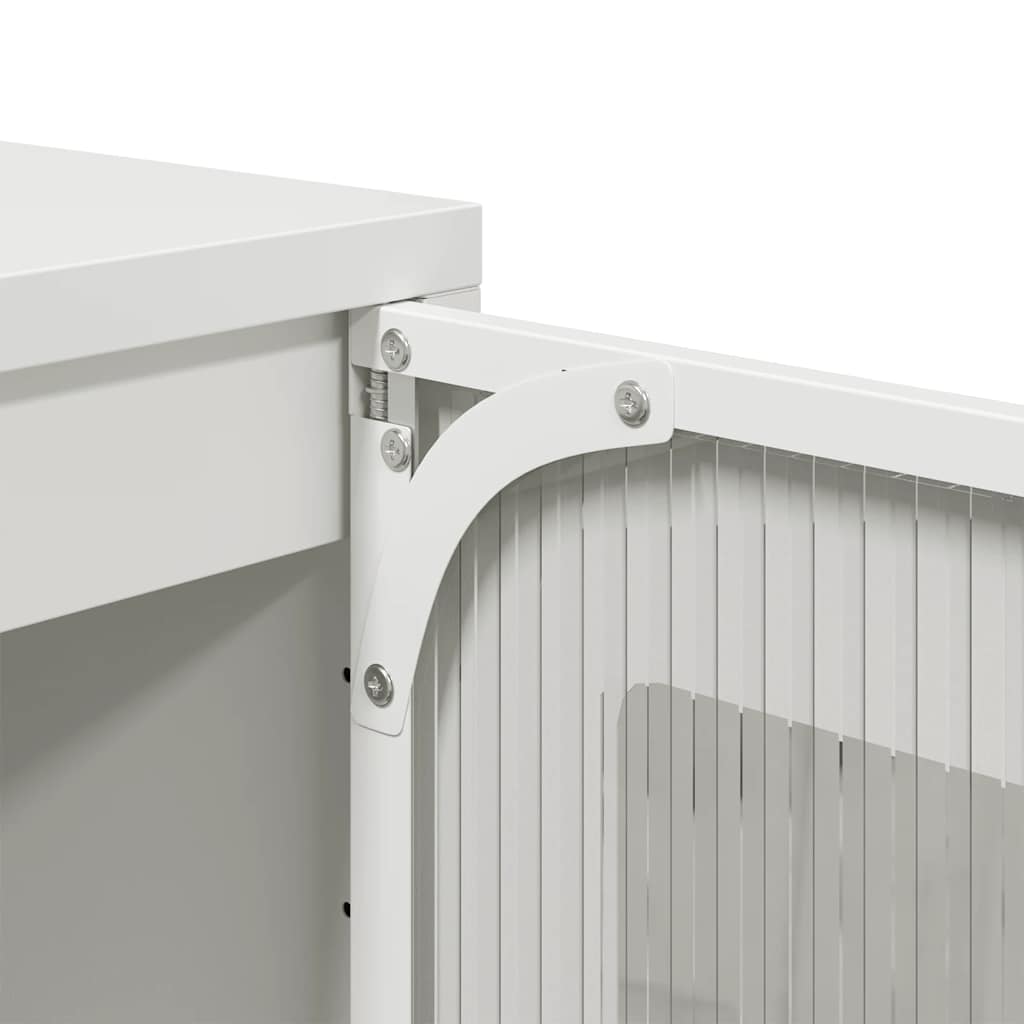 Buffet blanc 100,5x39x107 cm acier laminé à froid - XIOS