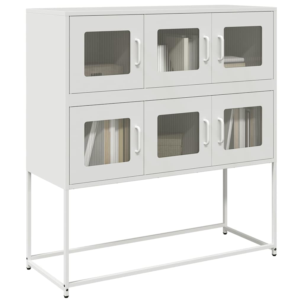 Buffet blanc 100,5x39x107 cm acier laminé à froid - XIOS