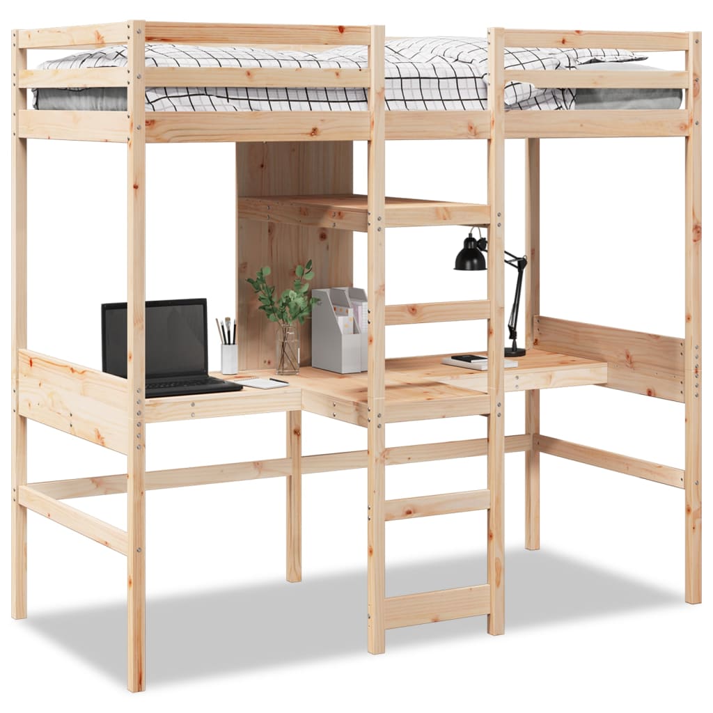 Cadre de lit superposé sans matelas 75x190cm bois de pin massif - XIOS