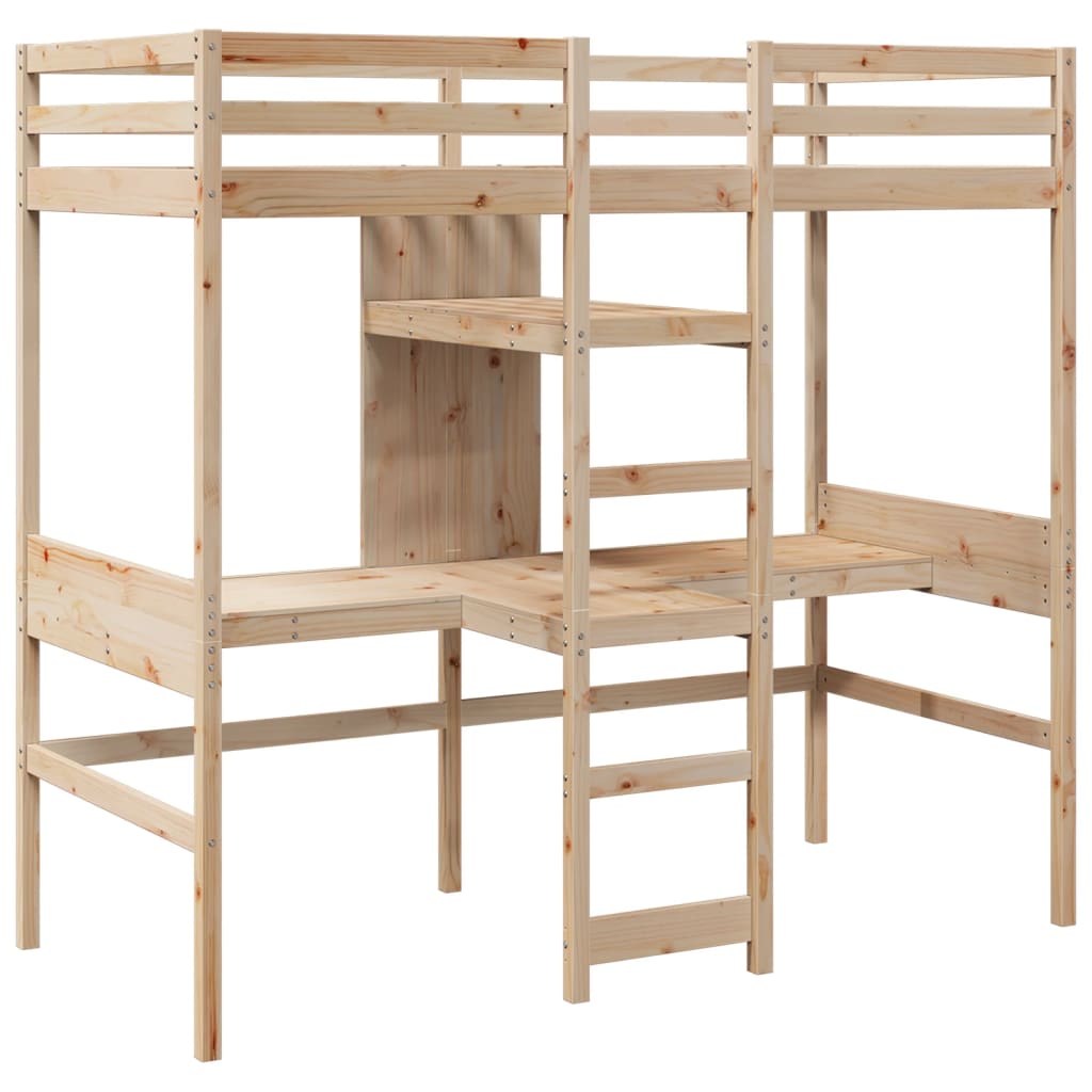 Cadre de lit superposé sans matelas 75x190cm bois de pin massif - XIOS