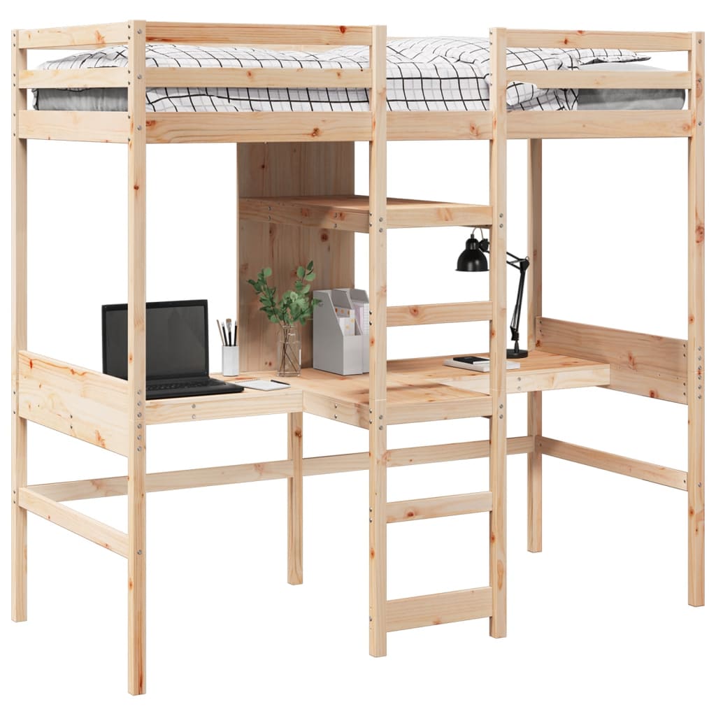 Cadre de lit superposé sans matelas 75x190cm bois de pin massif - XIOS