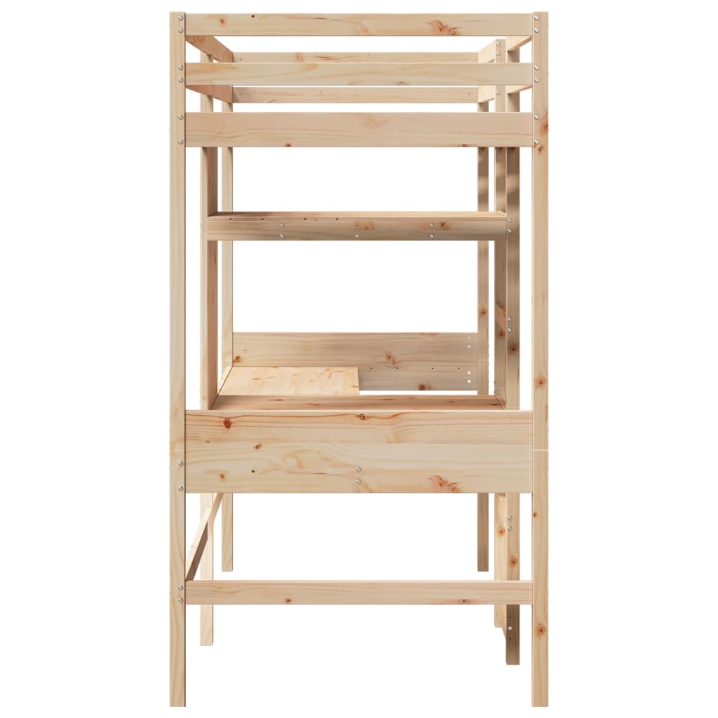 Cadre de lit superposé sans matelas 75x190cm bois de pin massif - XIOS