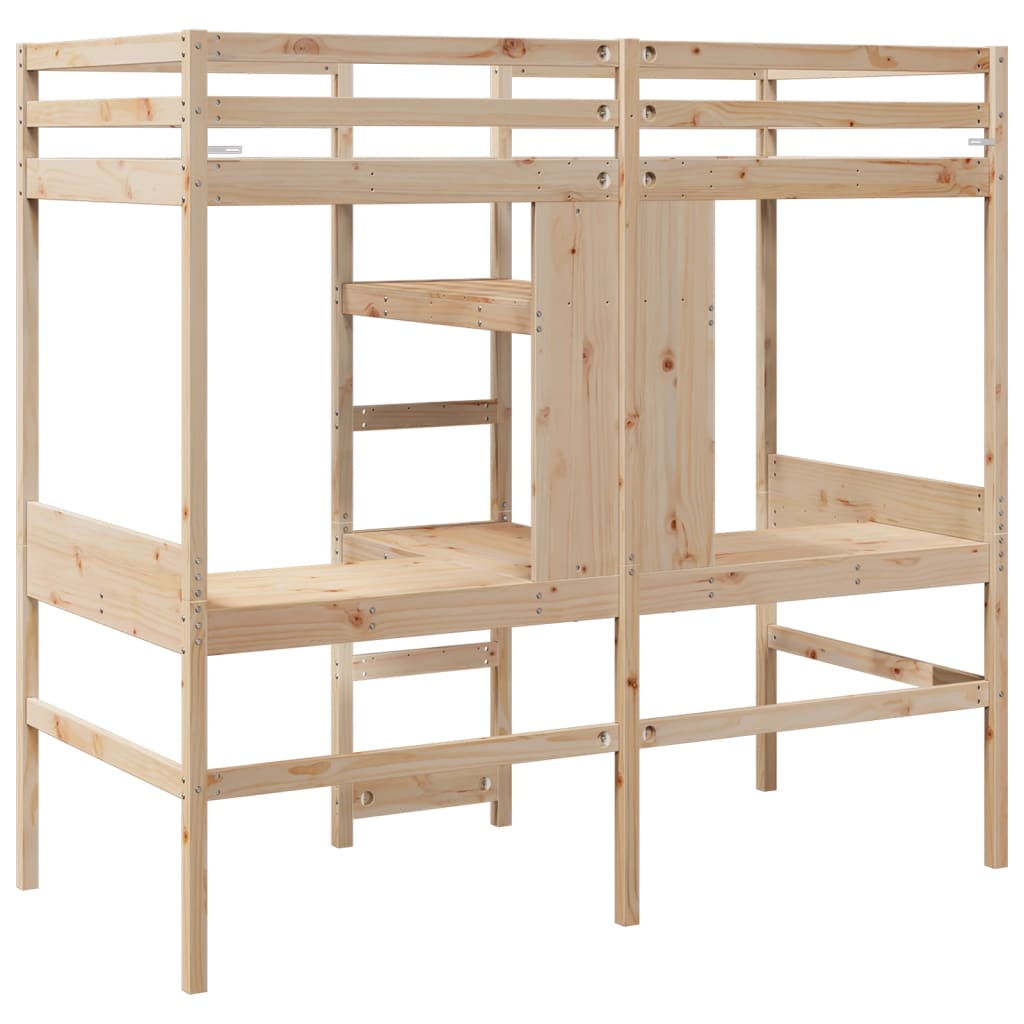 Cadre de lit superposé sans matelas 75x190cm bois de pin massif - XIOS