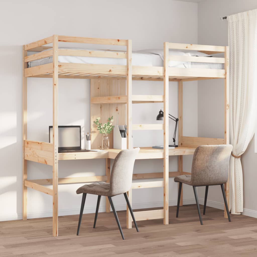 Cadre de lit superposé sans matelas 75x190cm bois de pin massif - XIOS