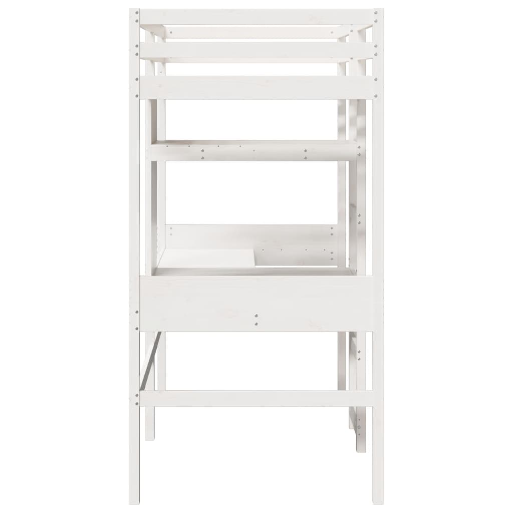Cadre de lit superposé sans matelas blanc 75x190 cm pin massif - XIOS