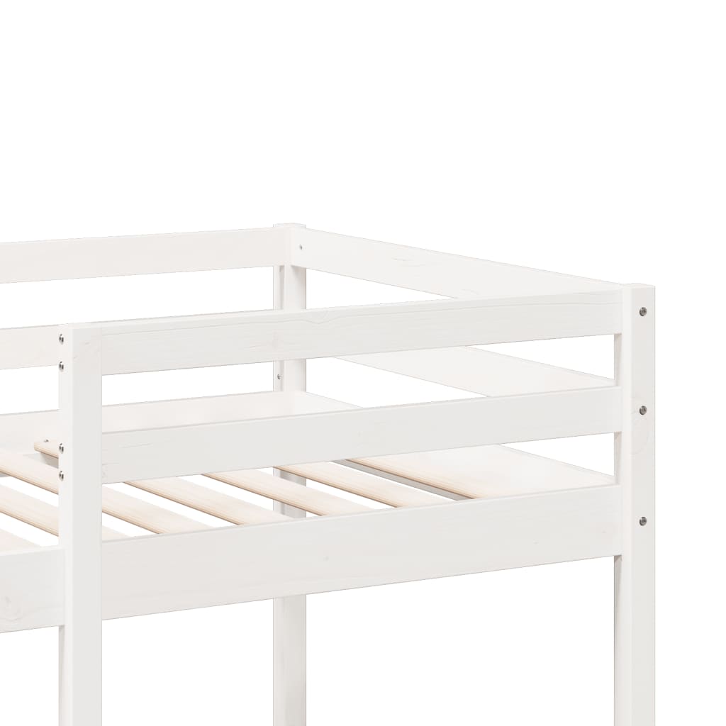 Cadre de lit superposé sans matelas blanc 75x190 cm pin massif - XIOS
