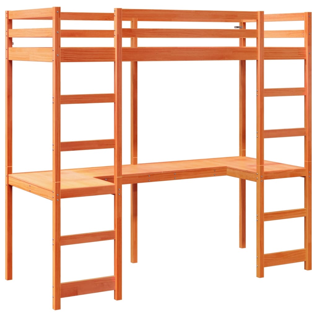 Cadre de lit superposé sans matelas 75x190cm bois de pin massif - XIOS