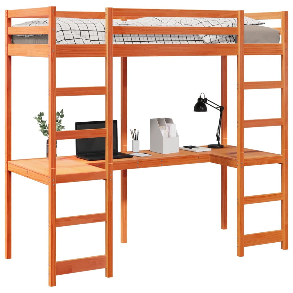 Cadre de lit superposé sans matelas 75x190cm bois de pin massif - XIOS