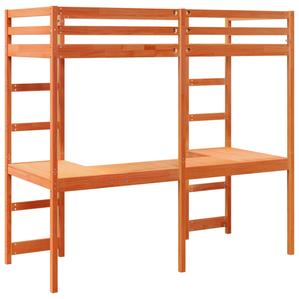 Cadre de lit superposé sans matelas 75x190cm bois de pin massif - XIOS