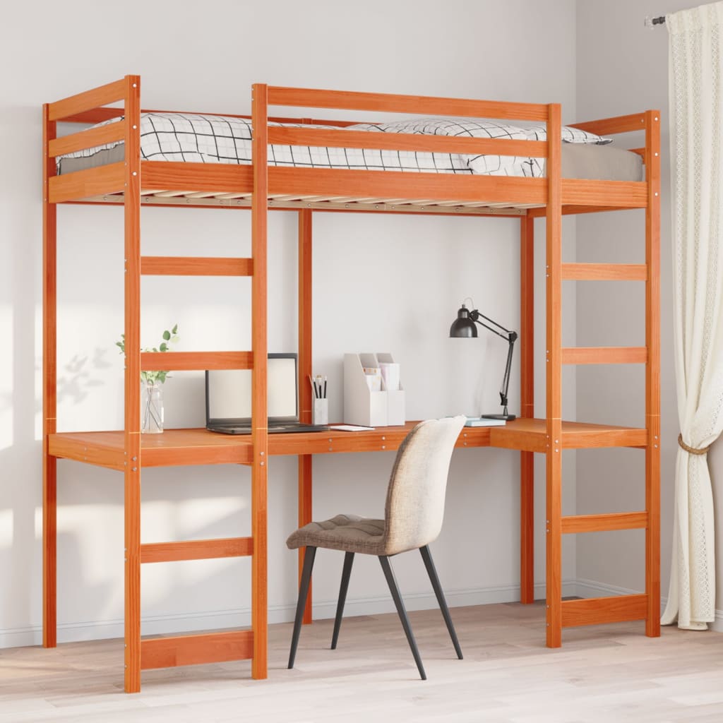 Cadre de lit superposé sans matelas 75x190cm bois de pin massif - XIOS