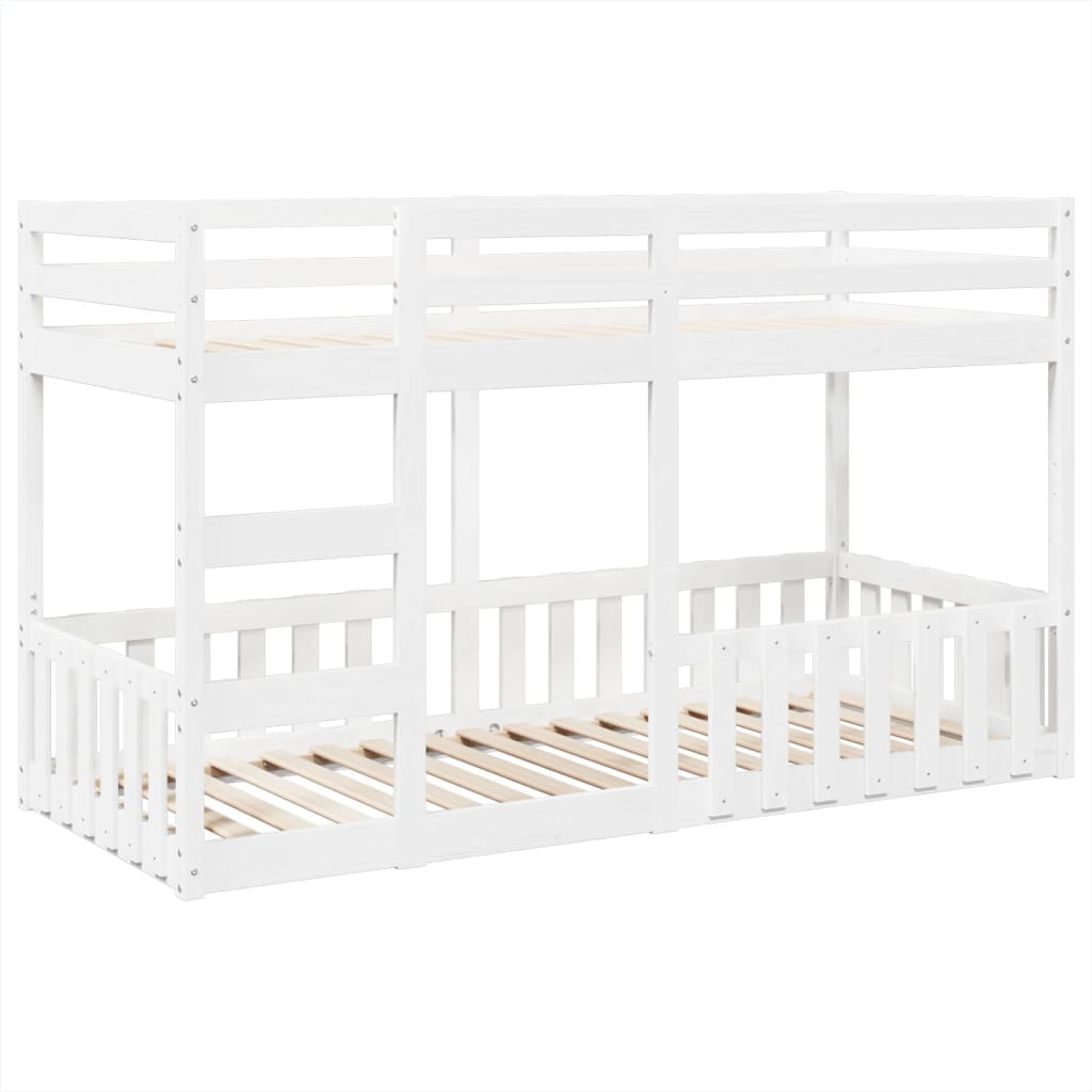 Lit superposé Blanc 80x200 cm Bois de pin massif - XIOS