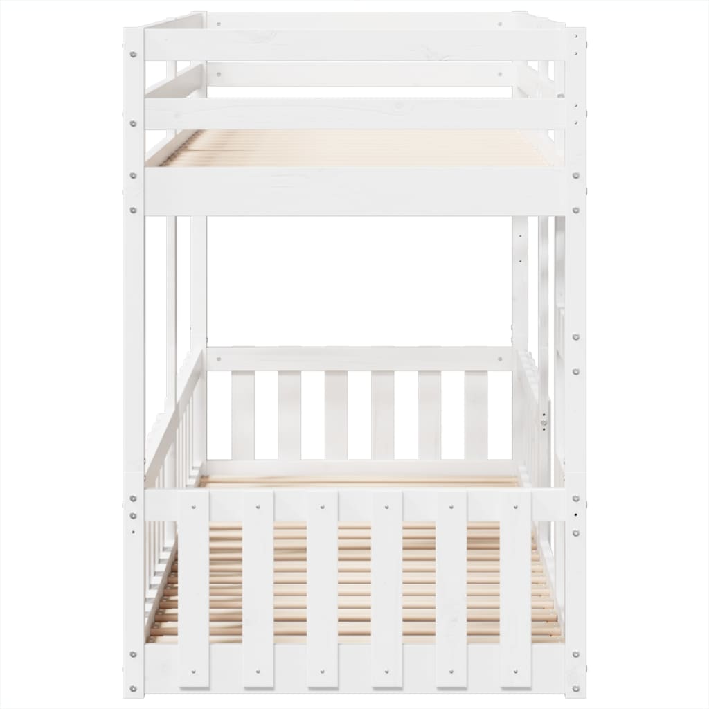 Lit superposé Blanc 80x200 cm Bois de pin massif - XIOS