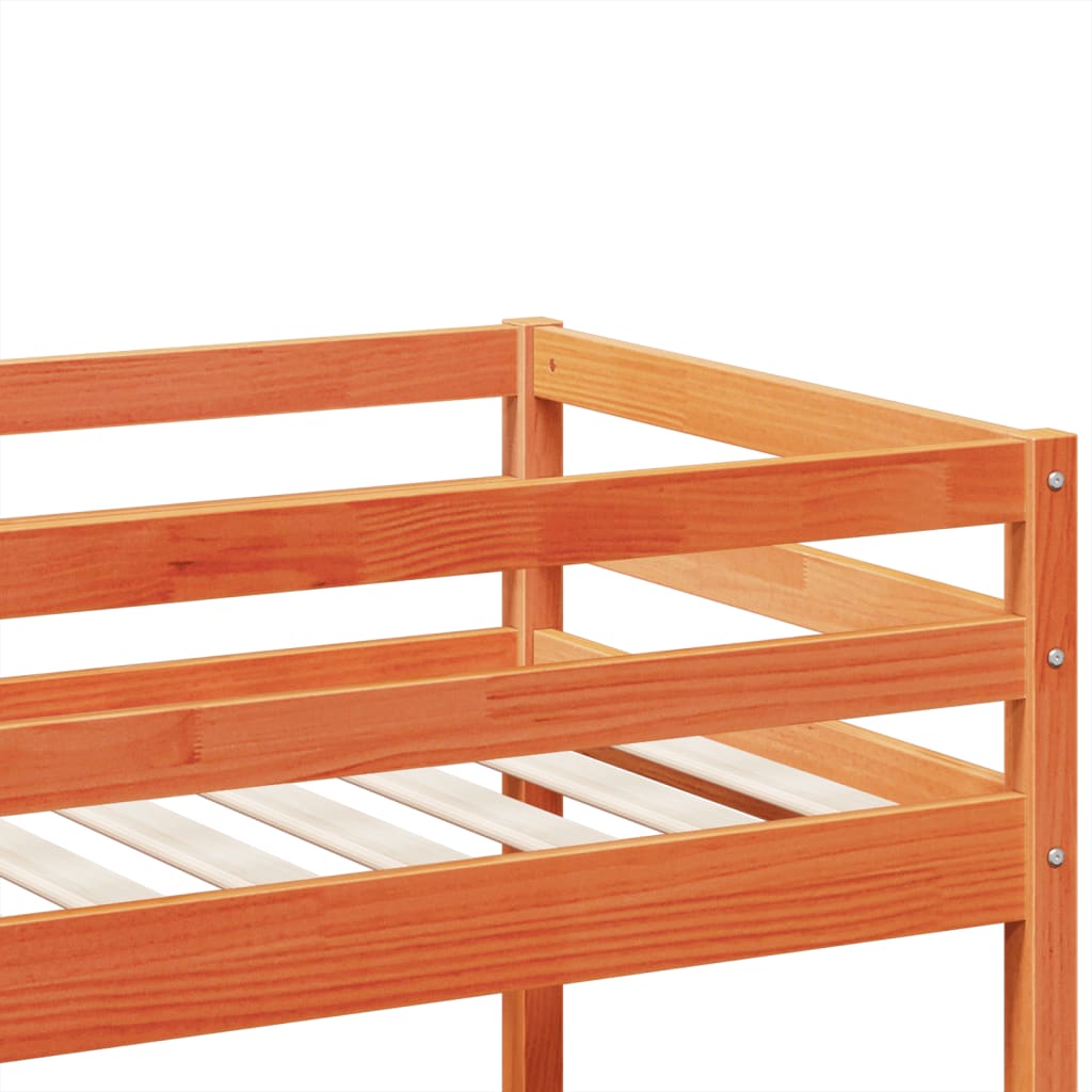 Lit superposé cire marron 75x190 cm bois de pin massif - XIOS
