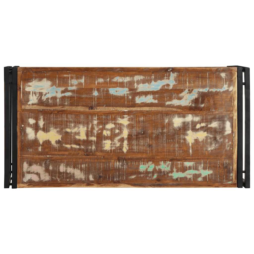 Table basse multicolore 100x50x35cm bois de récupération massif - XIOS