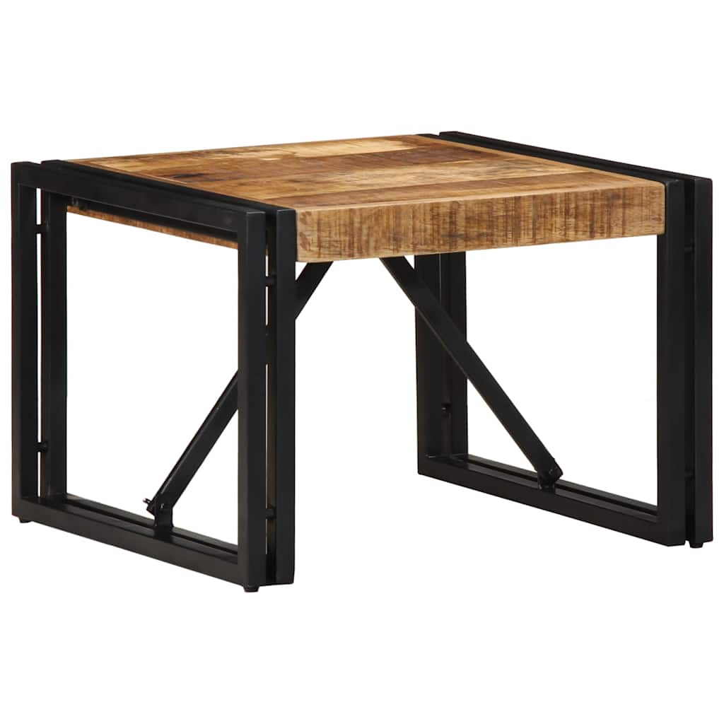 Table basse 50x50x35 cm bois de manguier massif brut - XIOS
