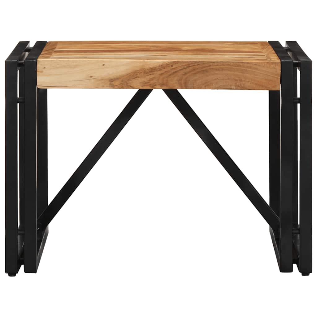 Table basse 50x50x35 cm bois massif d'acacia - XIOS