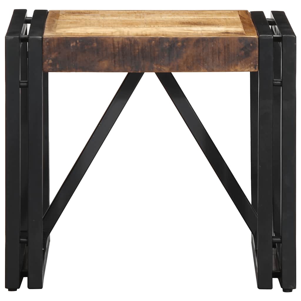 Table basse 40x40x35 cm bois de manguier massif brut - XIOS