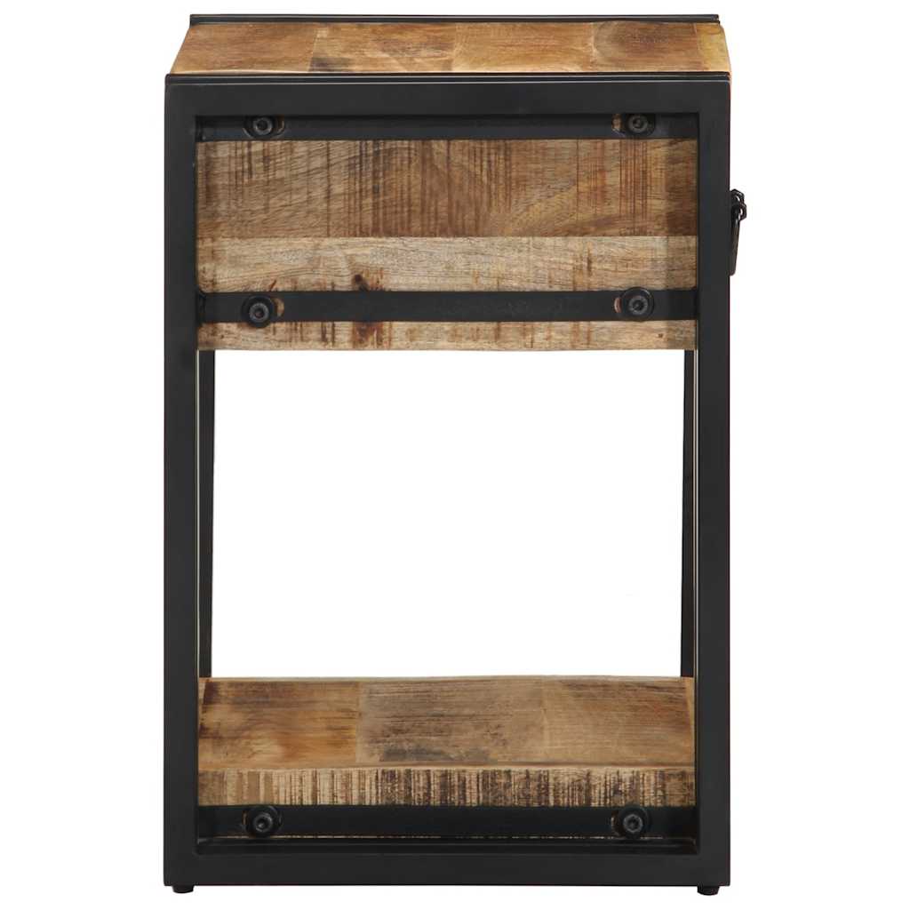 Tables de chevet 2 pcs 40x35x50 cm bois de manguier massif brut - XIOS