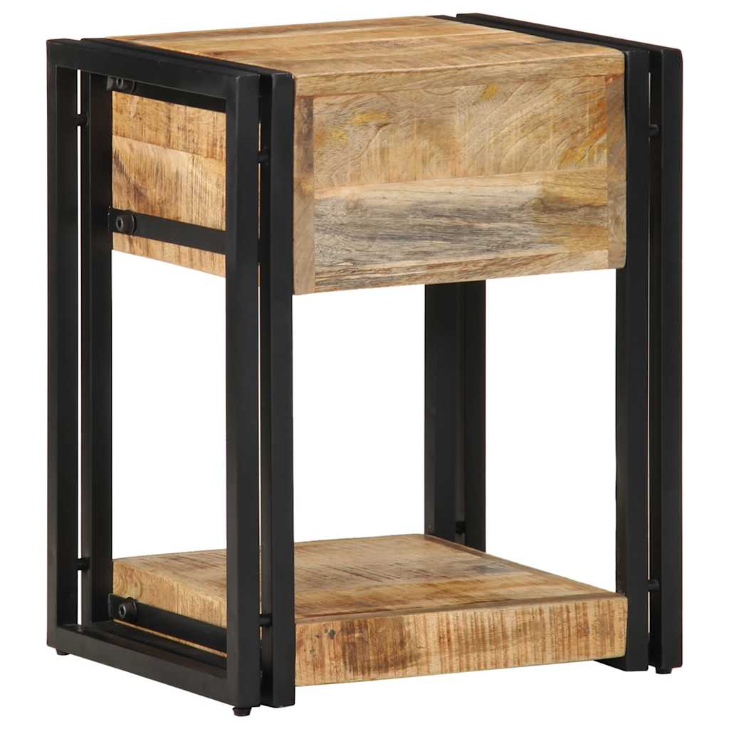 Tables de chevet 2 pcs 40x35x50 cm bois de manguier massif brut - XIOS