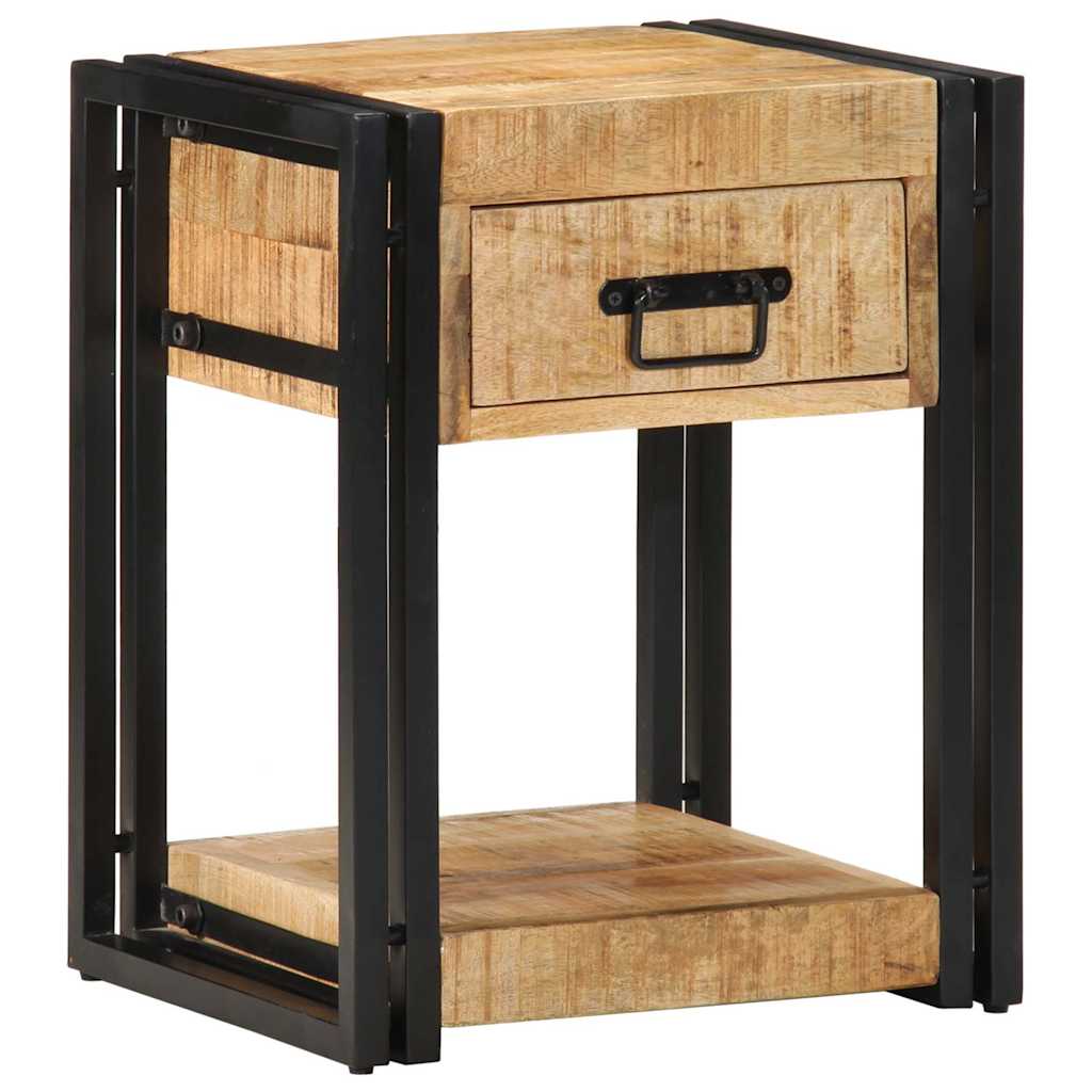 Tables de chevet 2 pcs 40x35x50 cm bois de manguier massif brut - XIOS