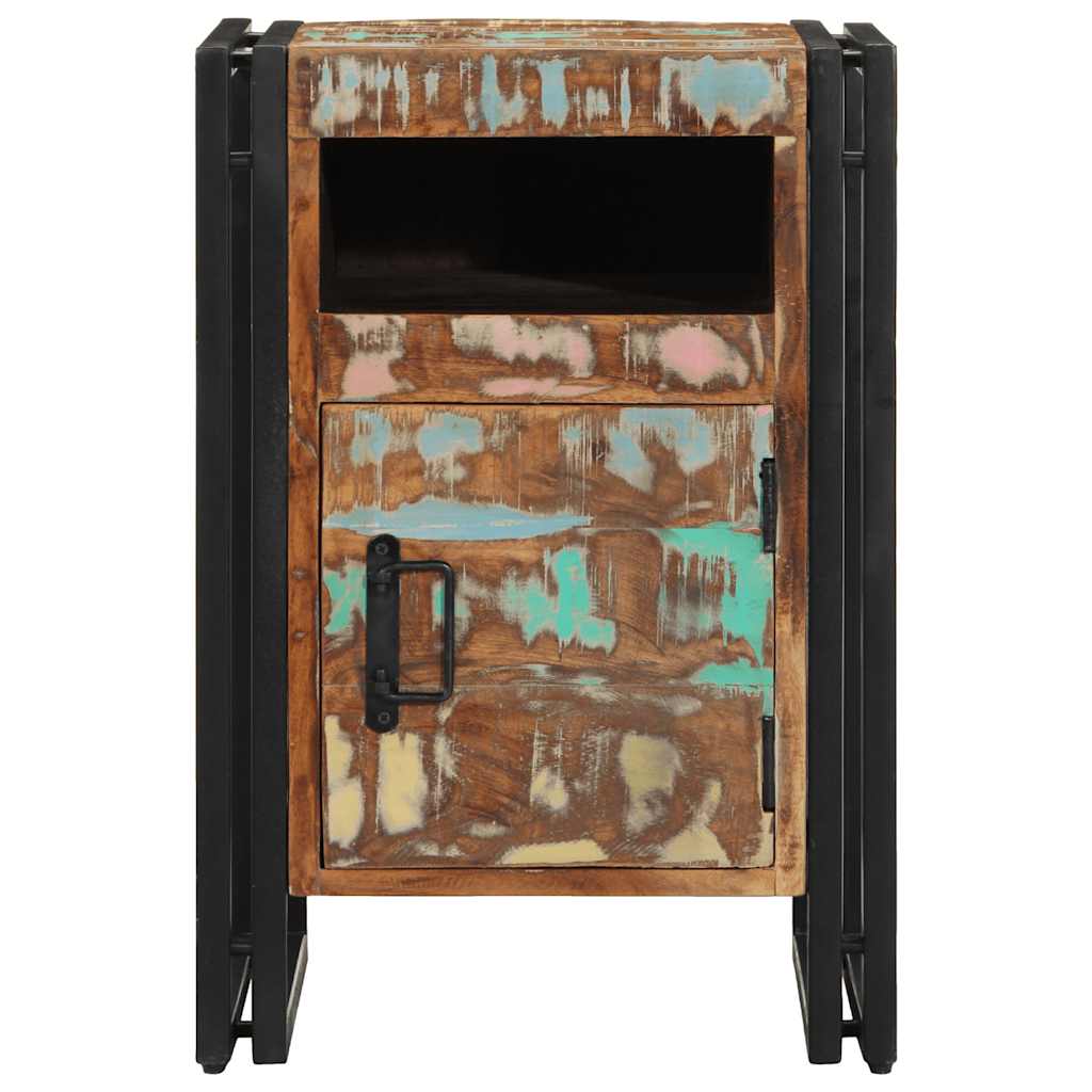 Table de chevet 40x40x59 cm en bois massif recyclé - XIOS