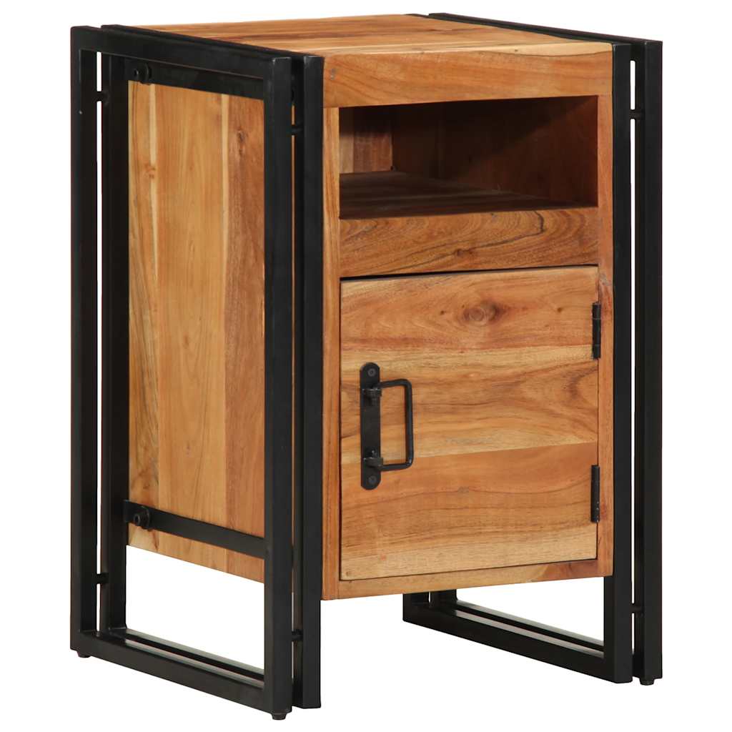 Table de chevet 40x40x59 cm en bois massif d'acacia - XIOS