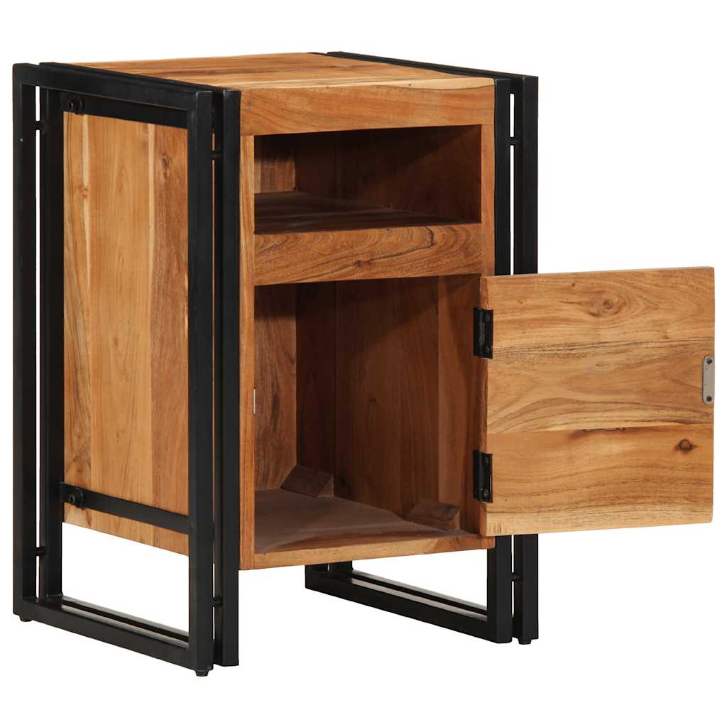 Table de chevet 40x40x59 cm en bois massif d'acacia - XIOS
