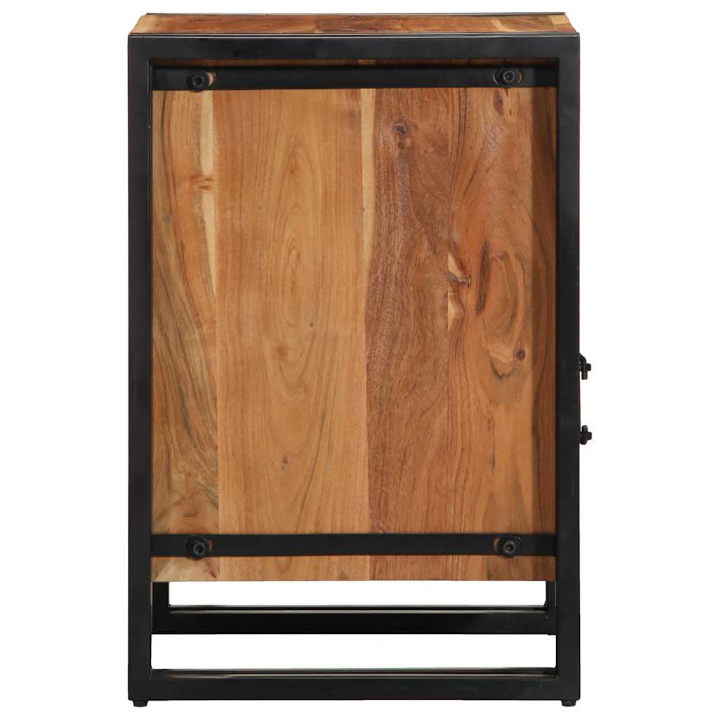 Table de chevet 40x40x59 cm en bois massif d'acacia - XIOS