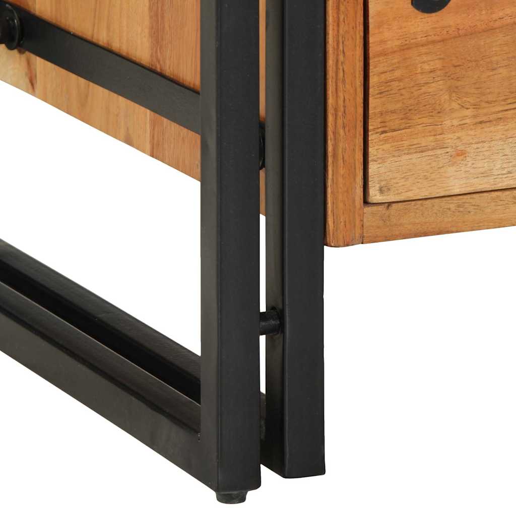 Table de chevet 40x40x59 cm en bois massif d'acacia - XIOS